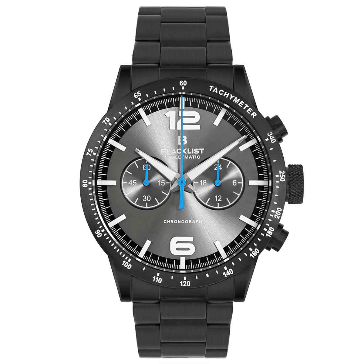 Blacklist / Streetmatic / Chronograph – Black / Grey Sunray